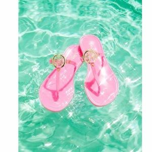 Lilly Pulitzer Hollie Jelly Sandals in Havana Pink, size 9